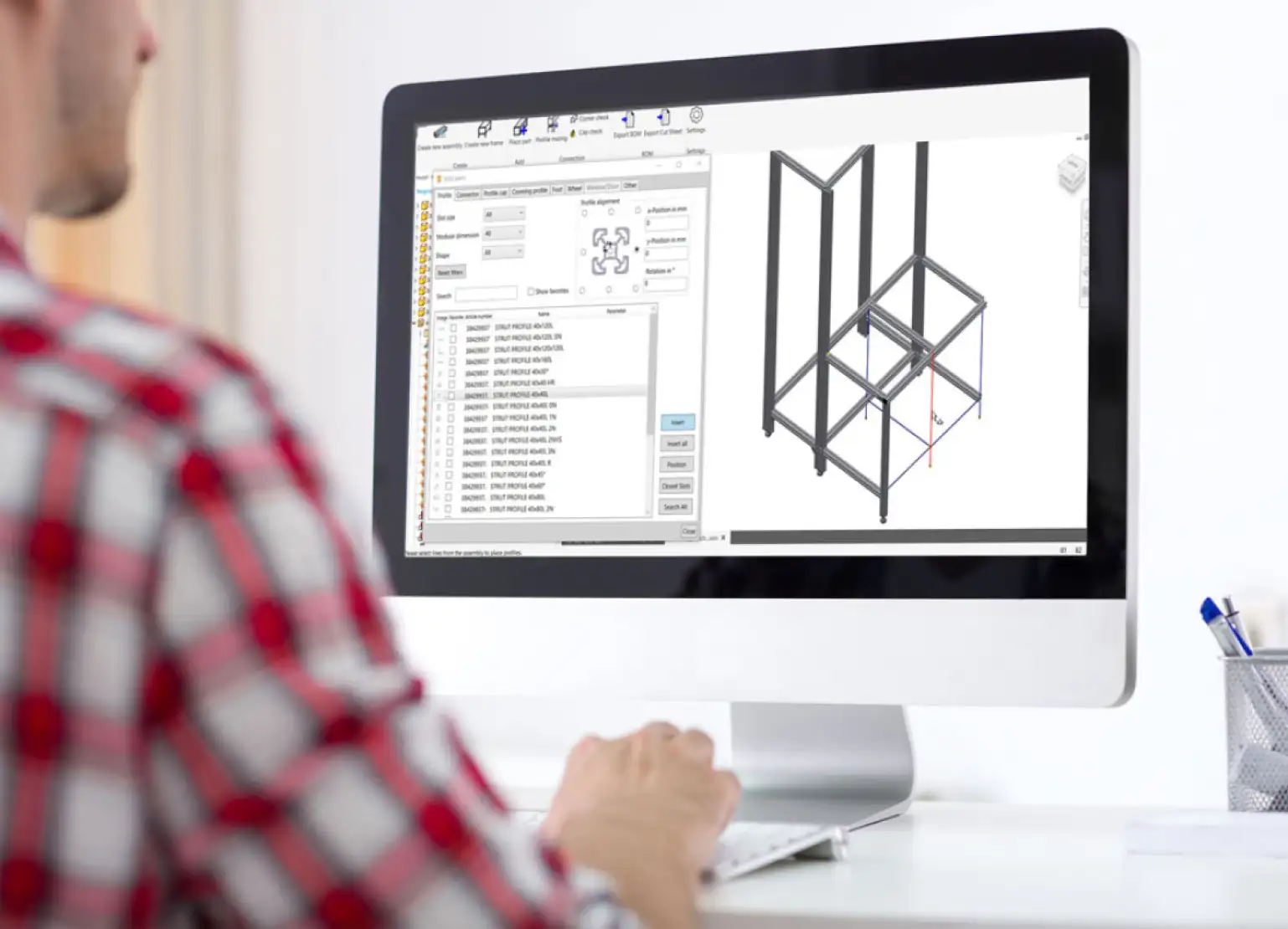 FRAMEpro: An intelligent plug-in for aluminium profile construction.